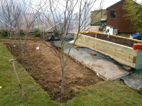CS 01 Tea patio and raised bed. Before