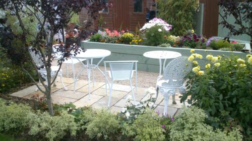 CS 02 Tea patio and raised bed. After