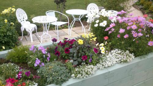 CS 03 Tea patio and raised bed. After
