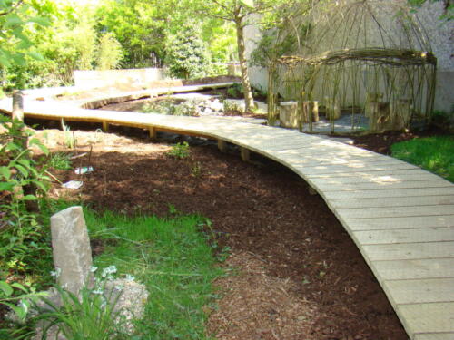 RETNS 08 Forest pathway, willow hut After